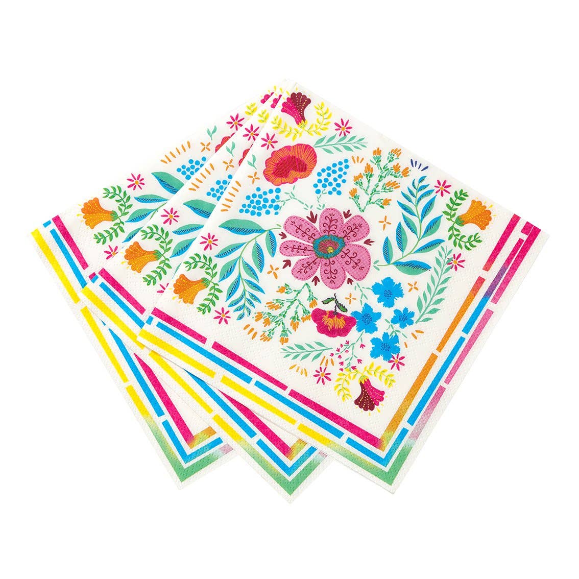 Boho Floral Napkins - 20 Pack