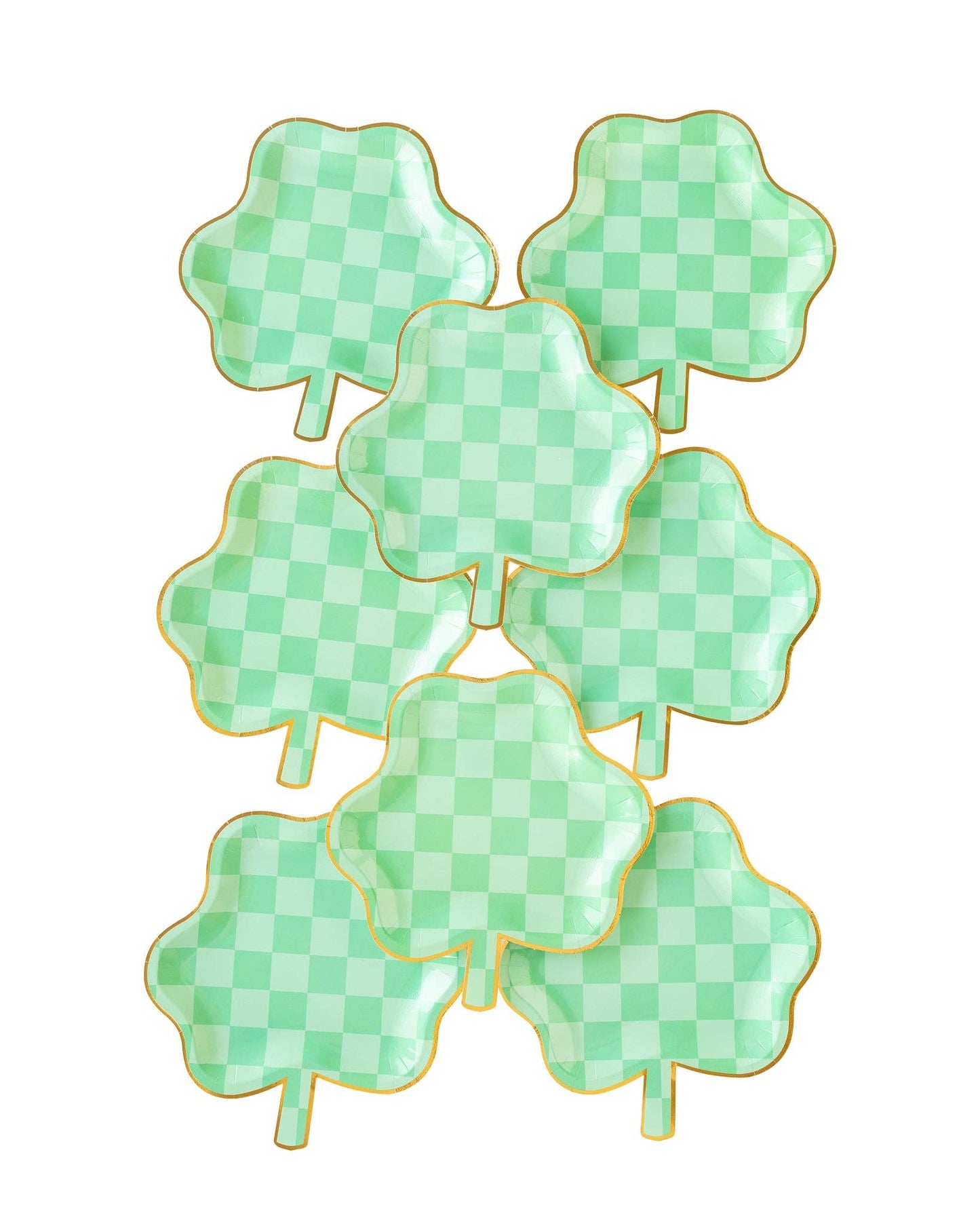 Checkered Shamrock Paper Plate