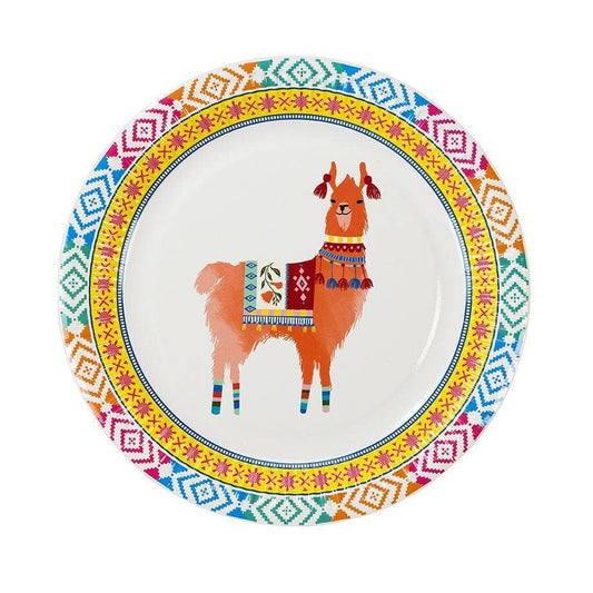 Boho Llama Paper Plates - 8 Pack