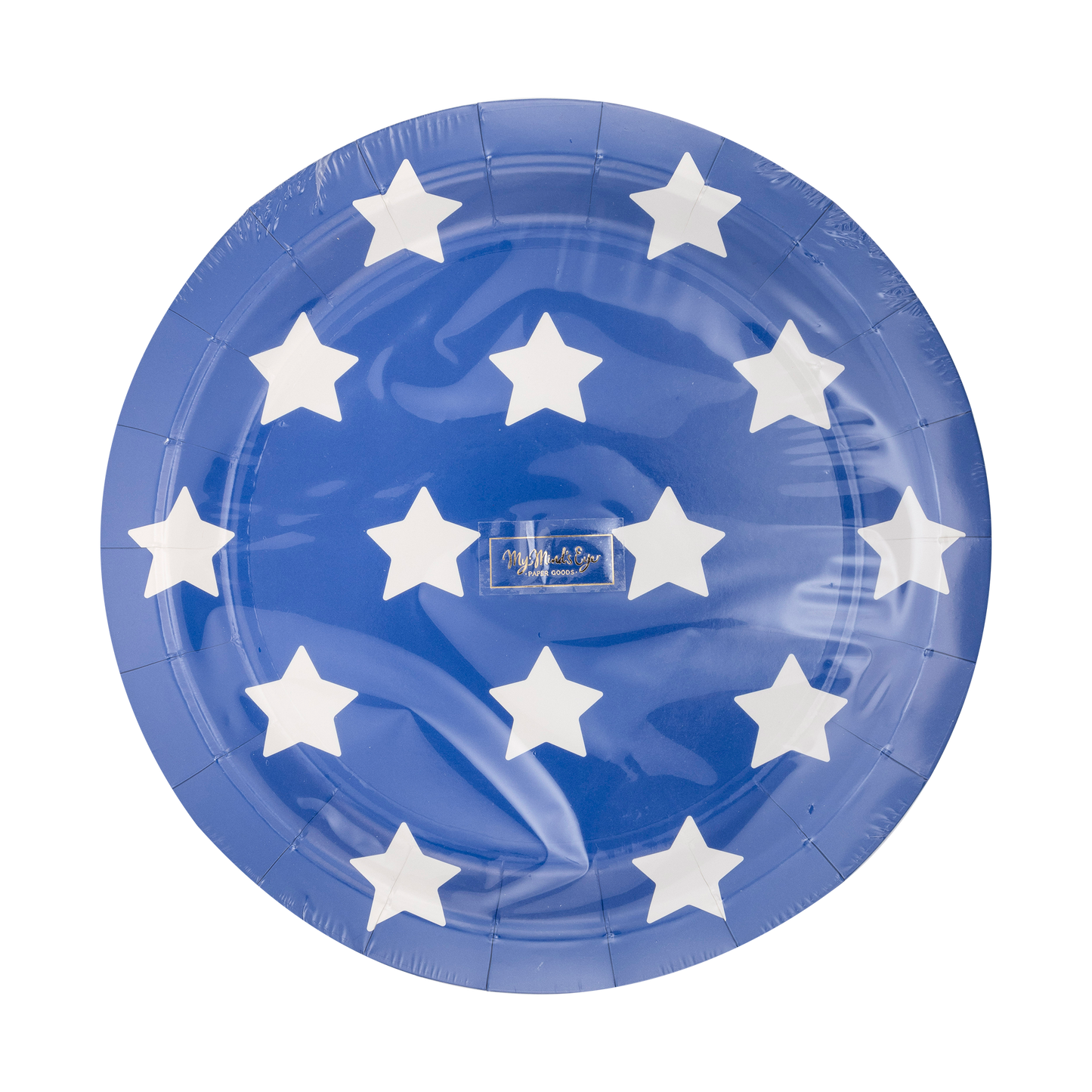 Lady Liberty Blue Stars Paper Plate