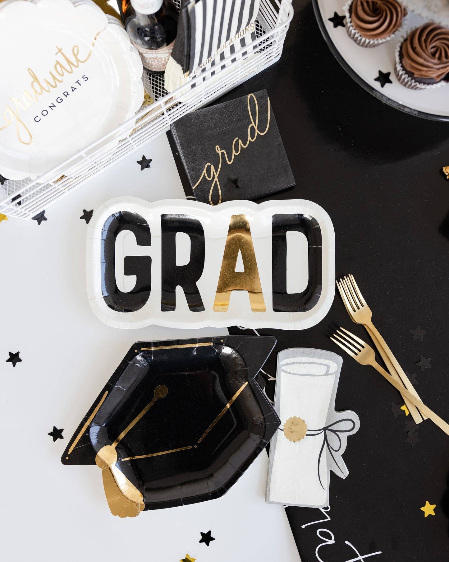 Graduation Cap Shaped Paper Plate