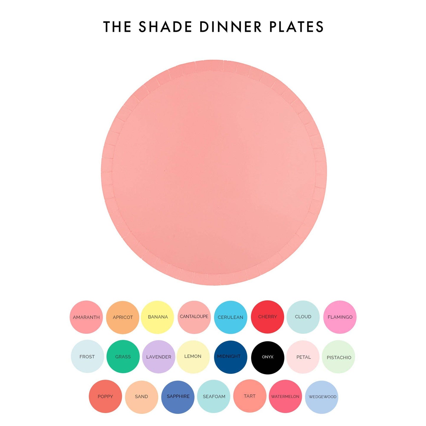 Shades Dinner Plates - 8 Pk. - Onyx