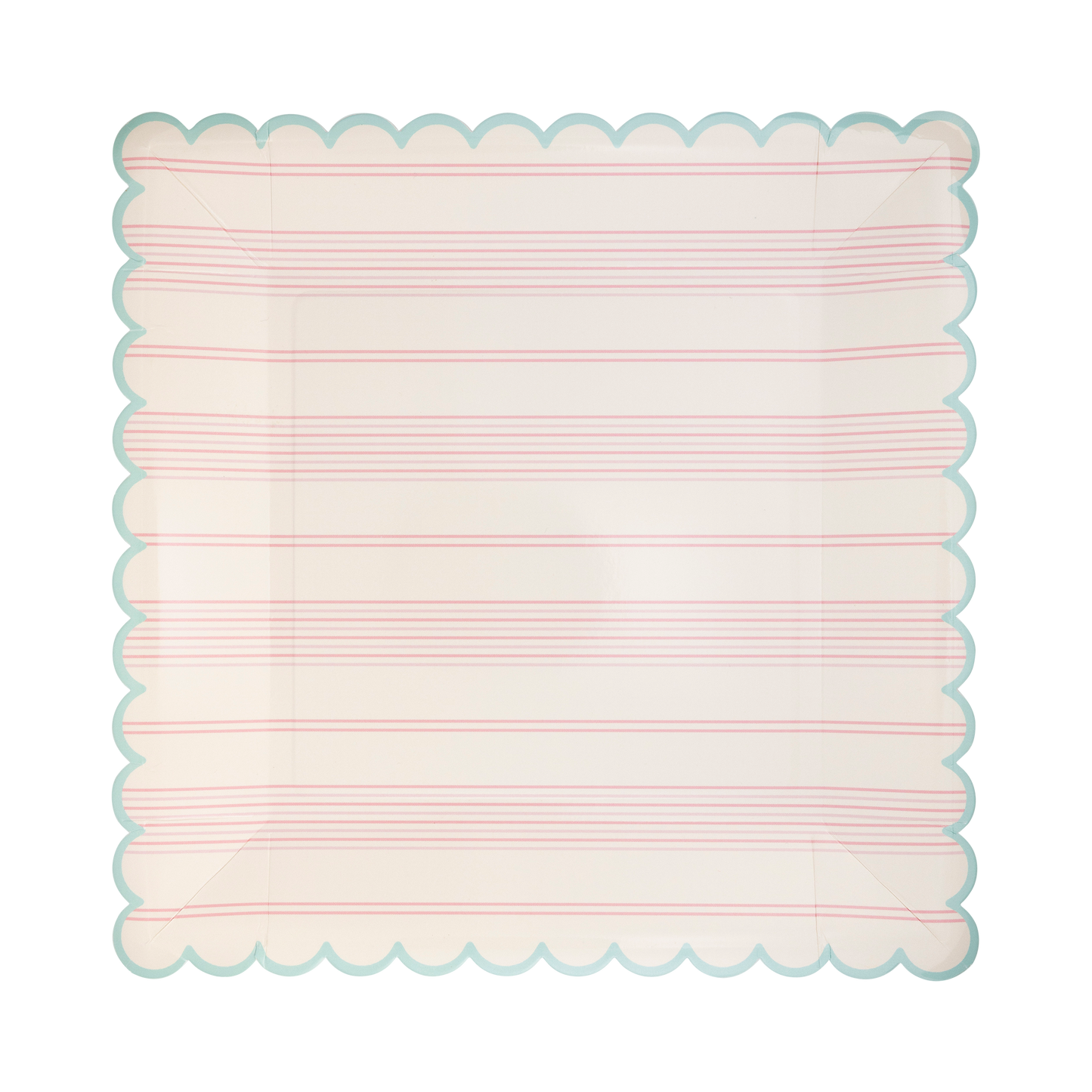 Pastel Striped Paper Plate Set