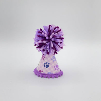 Purple Paw Party Hat: L