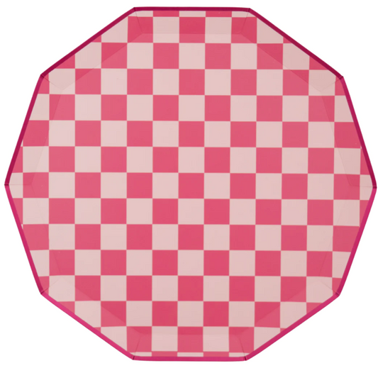 Haute Pink Signature Checker Dinner Plates