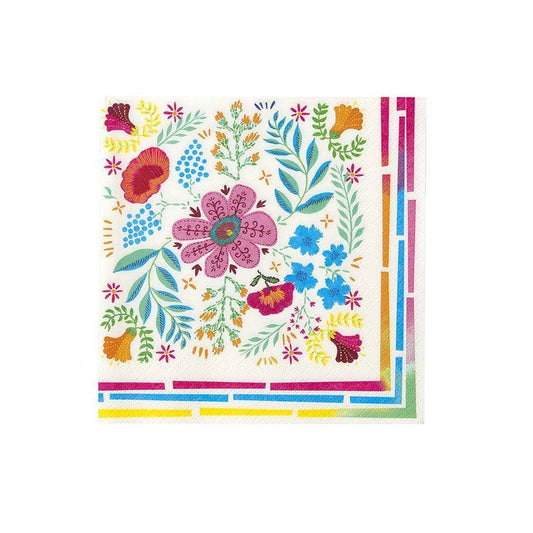 Boho Floral Napkins - 20 Pack