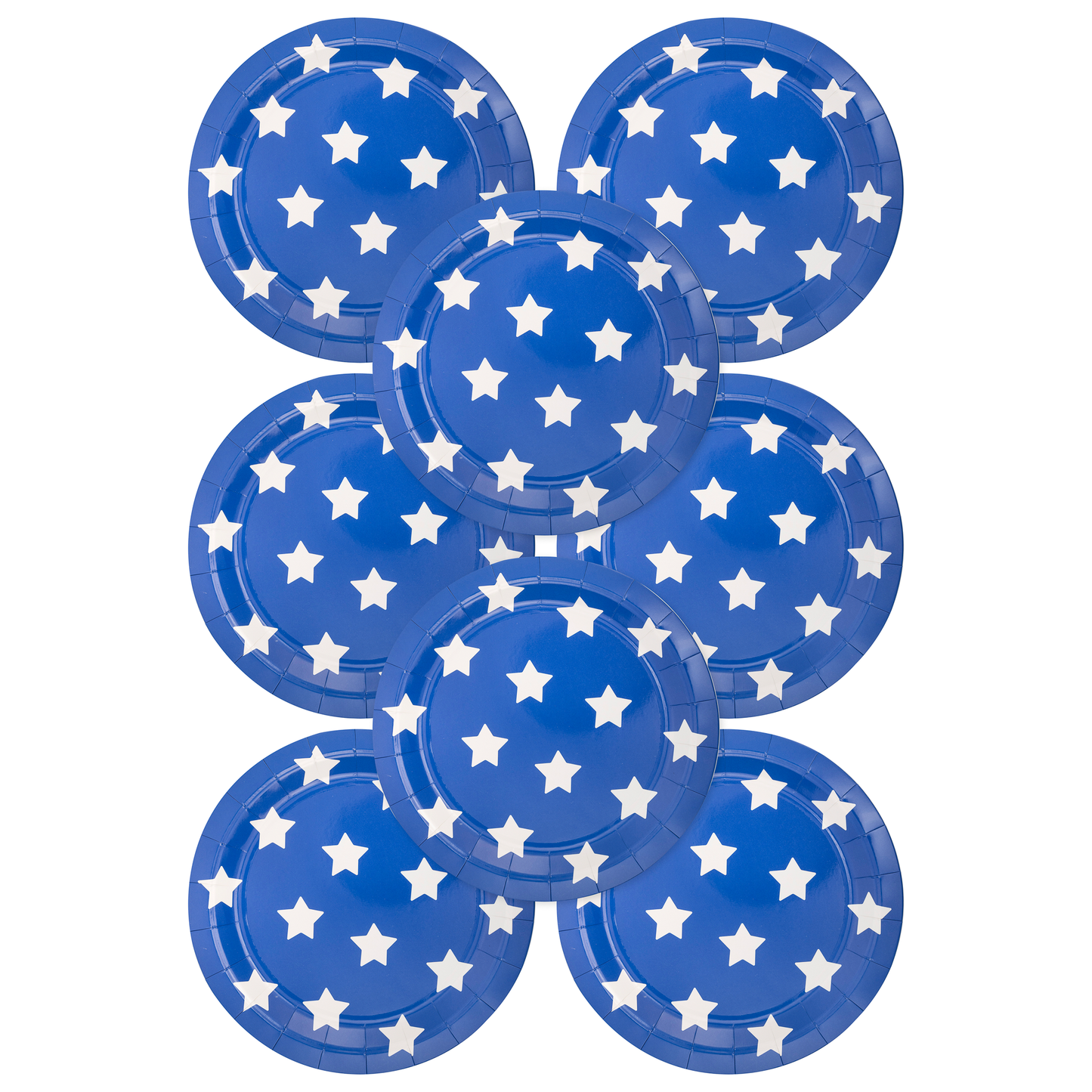 Lady Liberty Blue Stars Paper Plate