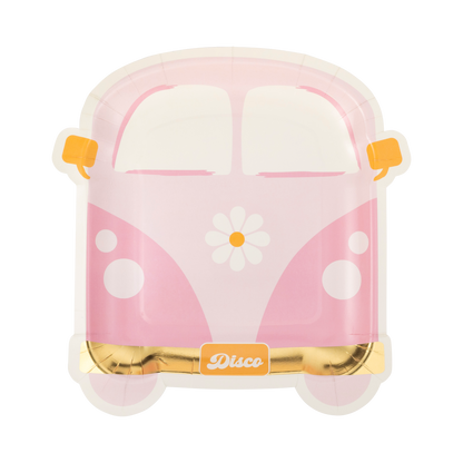 Disco Daisy Van Shaped Paper Plate