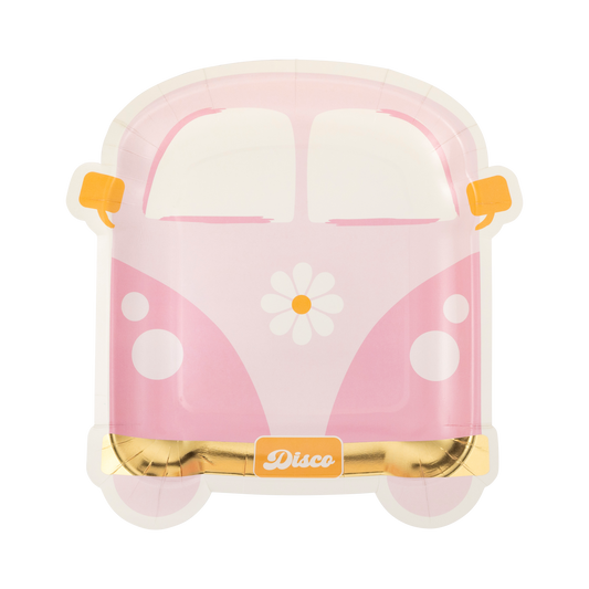 Disco Daisy Van Shaped Paper Plate