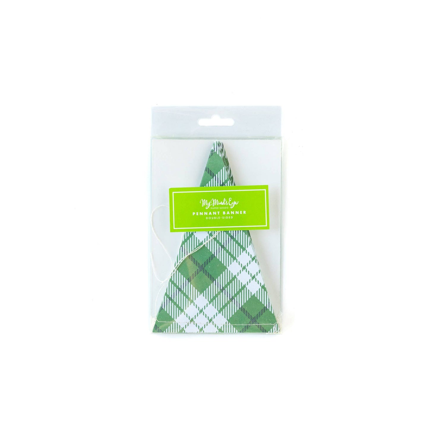 St Patrick's Day Plaid Pennant Banner